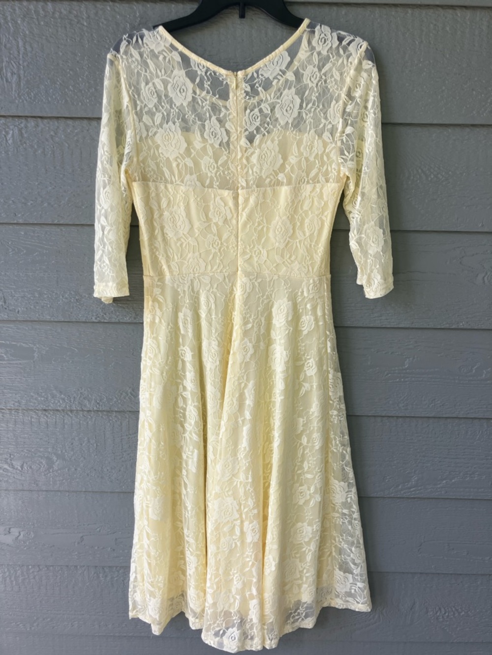 Dressystar Yellow Lace Dress Womens M - Picture 2 of 4